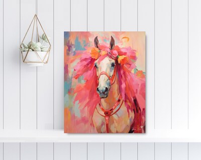 Regal Beauty Horse - Giclee Fine Art Print on Heavy Fine Art Paper - Original Art by Tiffany Bohrer, Tipsy Artist - image4